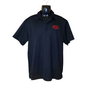 Port Authority Kia Polo Shirt Sz L Black Poly Mens Top